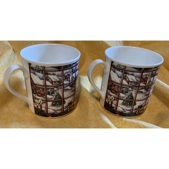 Royal Patrician Coffee Mug Fine Bone China Christmas With Teddy Bear Set Of 2 - Picture 5 of 5